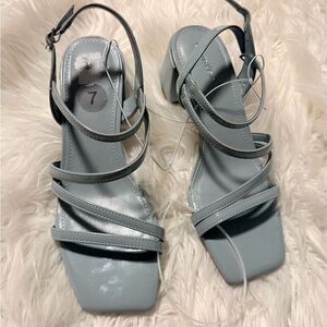 Calvin Klein Elegant Women's Strappy Heels - Light Blue size 7